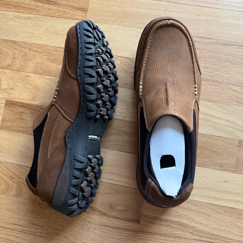 NWT Nunn Bush Portage Brown Leather Slip-On Casual Shoes, Comfort Gel, 9.5 Wide - Picture 3 of 16